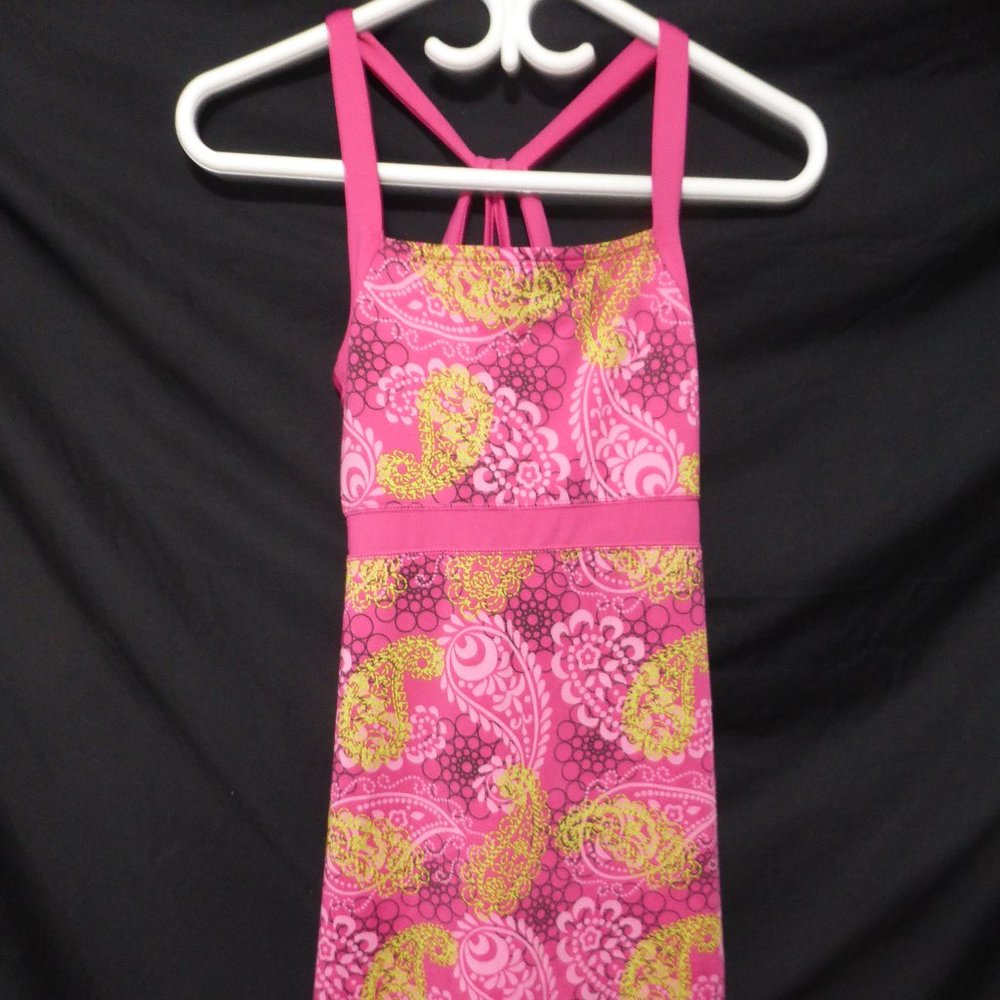 SOYBU, small, spaghetti strap dress, beautiful print and colors, GUC